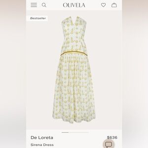 De Loreta Sienna yellow dress size M
